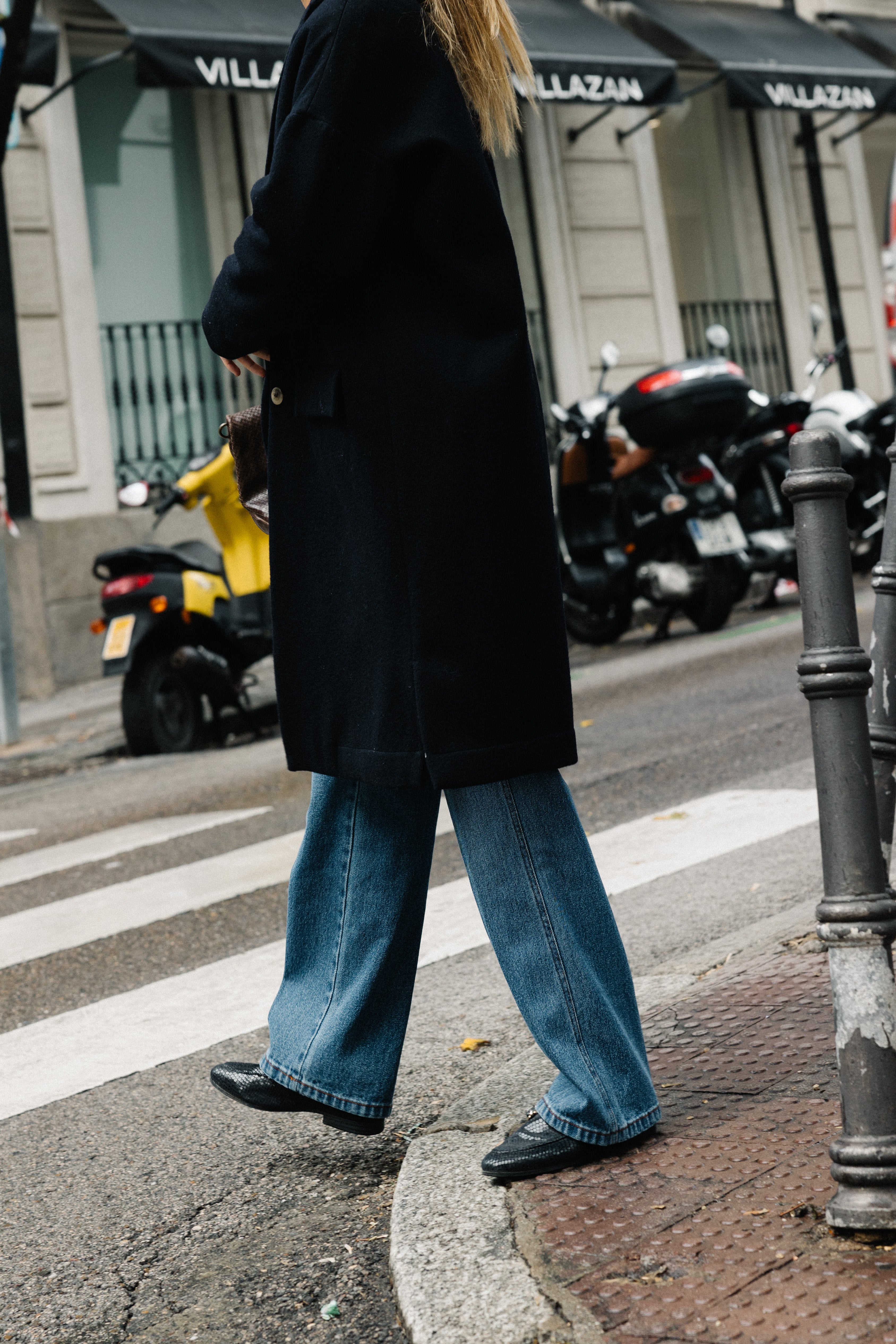 Denim flare azul